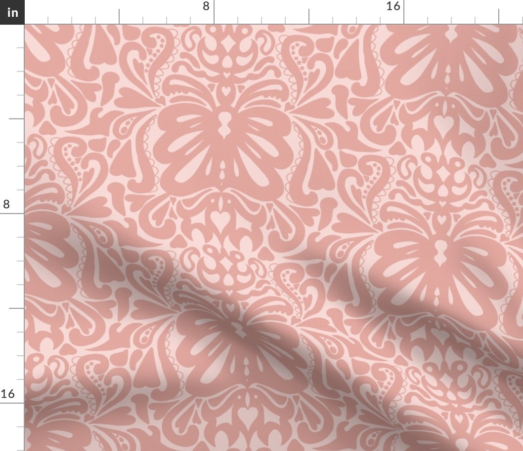 Fly Away Home: Pink Damask