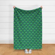 Bargello Ornament in Green and Blue