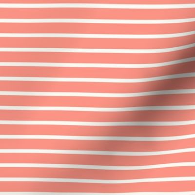 Coral and Cream Stripes