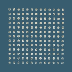 Square Grid Dots - Extra Large Textured Neutral Earth Tones Benjamin Moore Van Deusen Blue Palette Subtle Modern Abstract Geometric