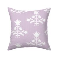 Tulip Print Lilac and White 