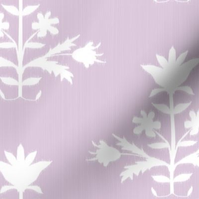 Tulip Print Lilac and White 