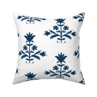 Tulip Indienne Navy on White