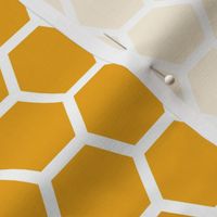 Large Orange Honeycomb Repeat Hexagon Pattern