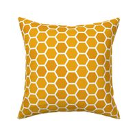 Large Orange Honeycomb Repeat Hexagon Pattern