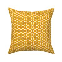 Small Orange Honeycomb Repeat Hexagon Pattern