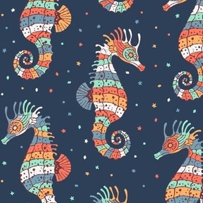 Colorful Seahorses