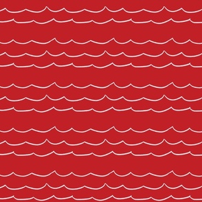Wavy Stripes, whimsical lines hand drawn red and pink, valentine patterns