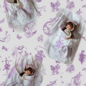 Large-Size Dolly in my Pocket on Lavender Whispering Daydreams