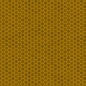 Small Golden Orange Honeycomb Bee Hive Geometric Hexagonal Design