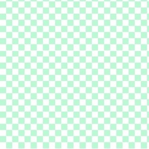 mint green checkers