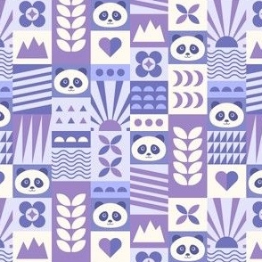 Small // Geo Panda Purple.