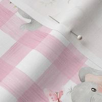 elephant pink gingham