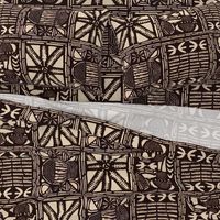 Tribal Batik - Burnt Umber Brown - Design 12710765