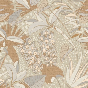 Garden Florals Linen Beige