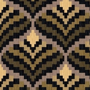 Bargello Ornament in Walnut Wood Stripes