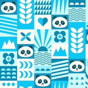 For the Love of Pandas - Blue // Large