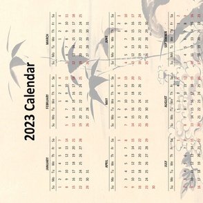 2023 Tea Towel Calendar - Flowers