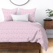 small print elephant pink linen 