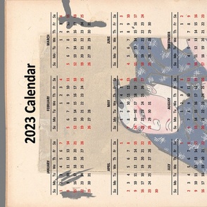 2023 Tea Towel Calendar - Samurai