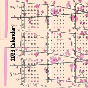 2023 Tea Towel Calendar - Plum Blossoms