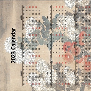 2023 Tea Towel Calendar - Summer Flowers
