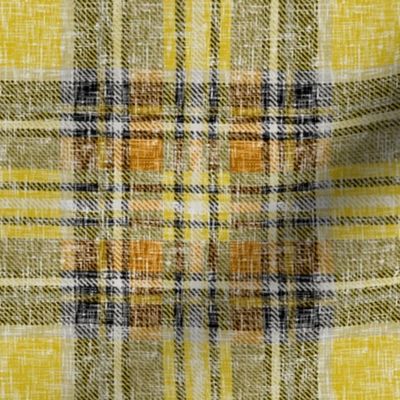 Heathery Stewart Plaid in  Mustard + Orange by Su_G_©SuSchaefer2022