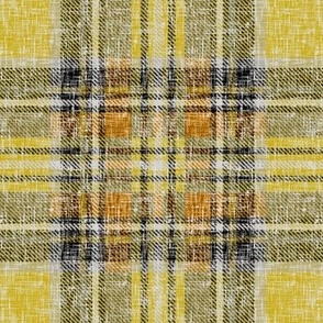 Heathery Stewart Plaid in  Mustard + Orange by Su_G_©SuSchaefer2022