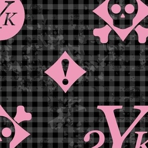 y2k monogram black pink