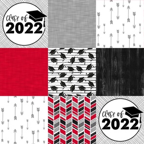 Grad 2022//Red - Wholecloth Cheater Quilt