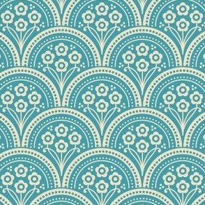 Pattern 0696 - playful art deco flowers