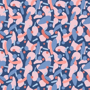 Abstract Pattern on Navy