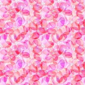 Watercolor Flower Overlapped Pink