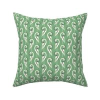 Pattern 0709 - elegant cranes, green