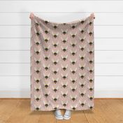 Geometric Bees - Pastel - Dusty Pink