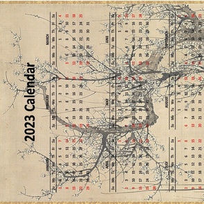 2023 Tea Towel Calendar - Ancient Cherry Tree