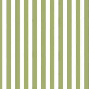 Olive Green and White Vertical Bars - thick vertical sage line stripe