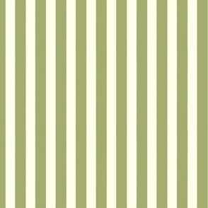 Olive Green and Cream Vertical Bars - thick vertical sage line stripe
