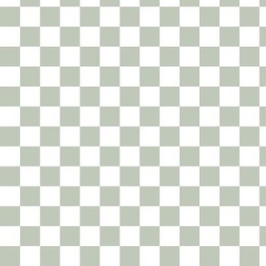 Minimalist boho checker plaid design basic check color block tartan nursery print fresh green sage spring white