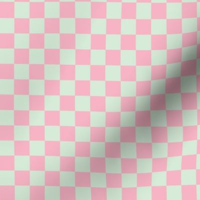 Minimalist boho checker plaid design basic check color block tartan nursery print summer pink mint green