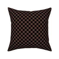 Minimalist boho checker plaid design basic check color block tartan nursery print fall winter black chocolate brown