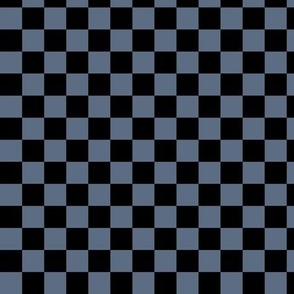 Minimalist boho checker plaid design basic check color block tartan nursery print winter blue black