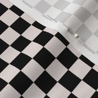 Minimalist boho checker plaid design basic check color block tartan nursery print neutral ivory black 