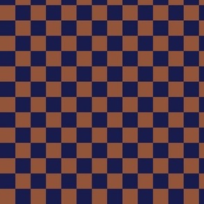 Minimalist boho checker plaid design basic check color block tartan nursery print fall winter navy blue rust burnt orange 