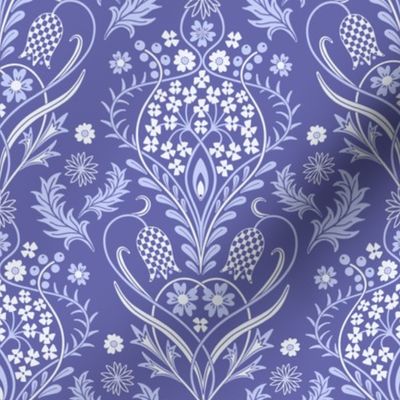 Art Nouveau fritillary acanthus damask large scale very peri by Pippa Shaw