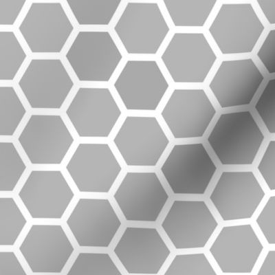 Large Grey Honeycomb Bee Hive Geometric Hexagonal Design