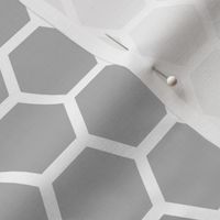 Large Grey Honeycomb Bee Hive Geometric Hexagonal Design