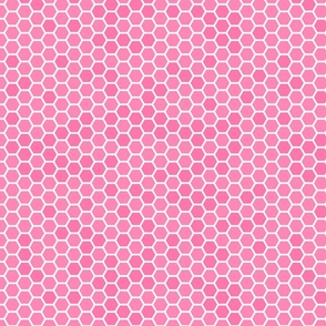 Small Bright Pink Honeycomb Bee Hive Geometric Hexagonal Design