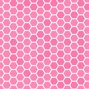 Pink Honeycomb Fabric, Wallpaper and Home Decor | Spoonflower