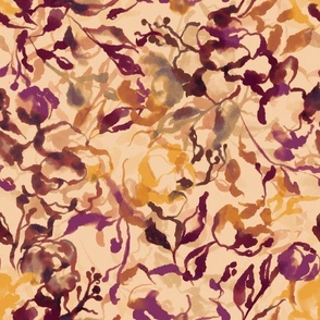 Watercolor Floral amber